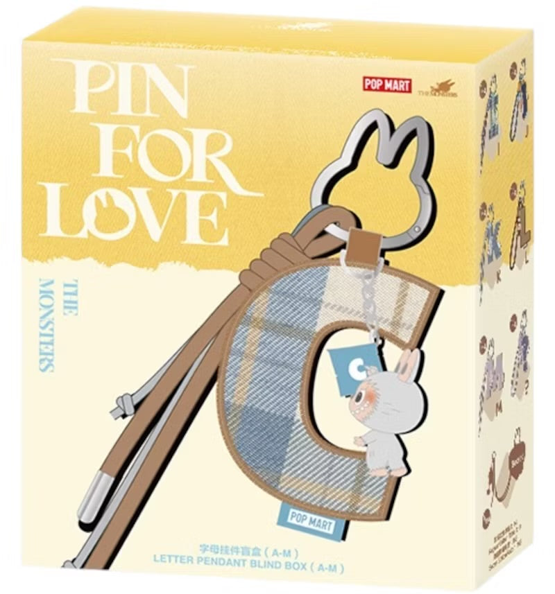 Labubu The Monsters Pin for Love Series Letter Pendant (A-M) (N-Z)