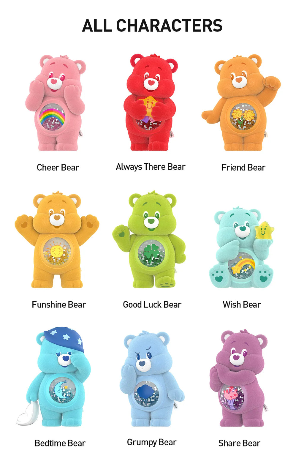 Pop Mart Care Bears Colorful Hugs Series Figures