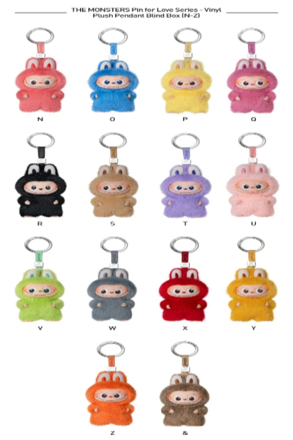 Labubu The Monsters Pin for Love Series Vinyl Plush Pendant (A-M) & (N-Z)