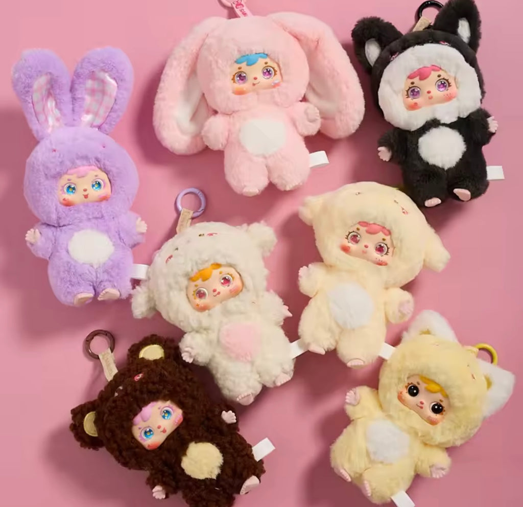 samuel fluffy pet pals soft plush keychain